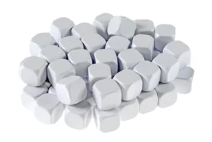 Kostka do gry ekstra Gładka - biała Plastic Polska - gra - Akcesoria do gier planszowych - miniaturka - grafika 1