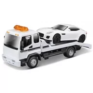Samochody i pojazdy dla dzieci - Bburago Str. Fire Tow Truck W Jaguar F-Type R 1:43 - miniaturka - grafika 1
