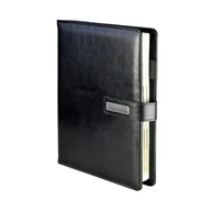 Kalendarze - Planner dzienny kalendarz uniwersalny premium czarny A5 z wymiennym wkładem zapięcie magnetyczne London - miniaturka - grafika 1