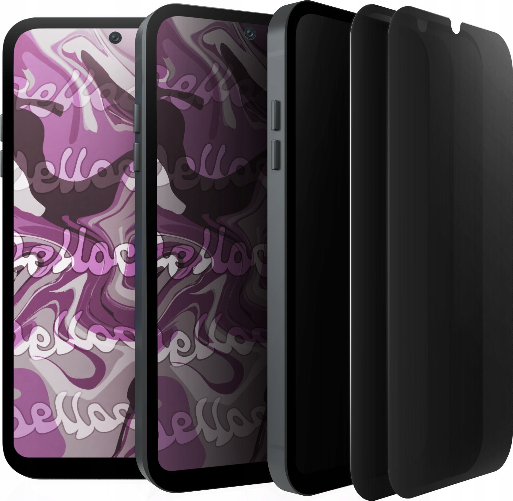 Hello Case [2-pak] Szkło Hartowane Do Samsung Galaxy A53 5G Prywatyzujące, 9H, 5D