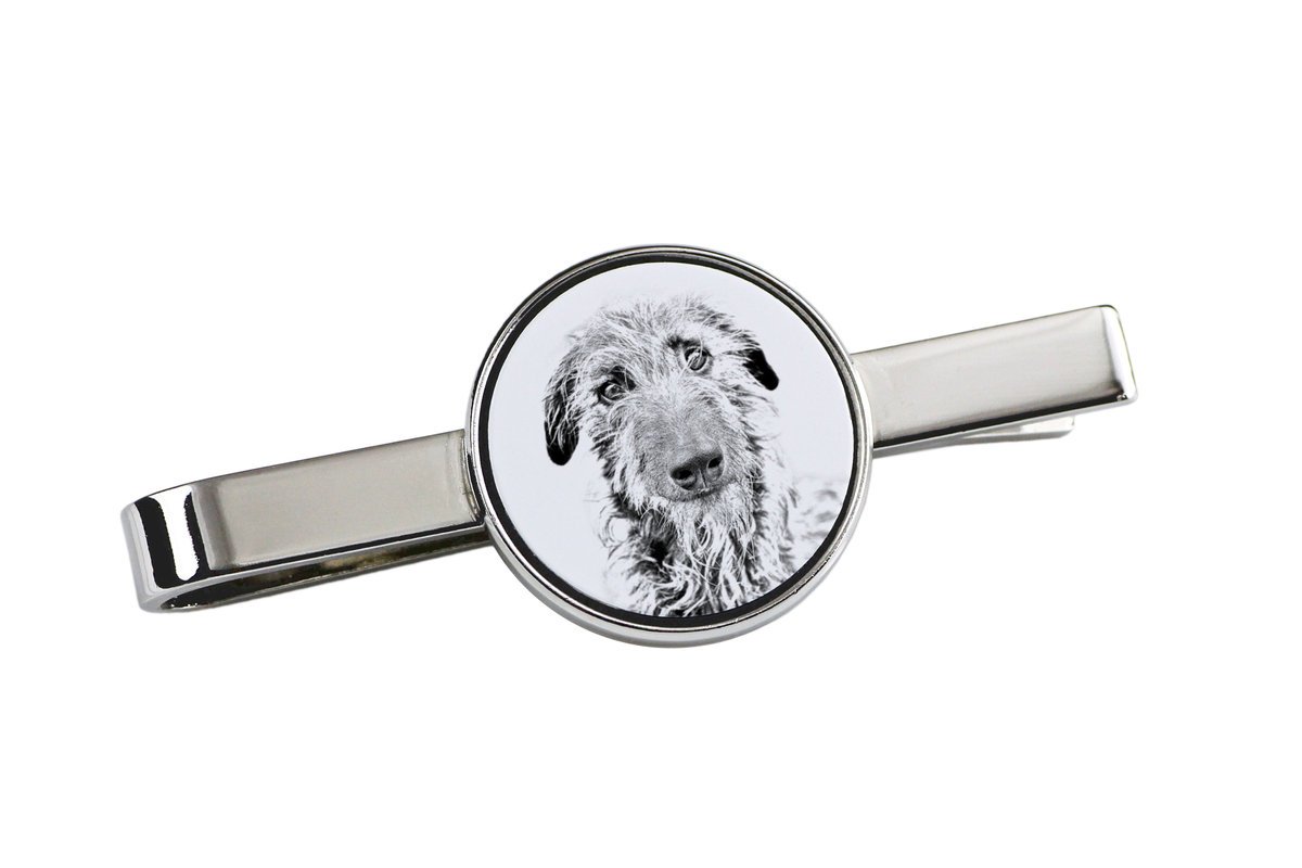Chart szkocki, Deerhound - spinka do krawata z psem, personalizowany klips do krawata, wyjątkowy prezent dla mężczyzny marki Art-Dog