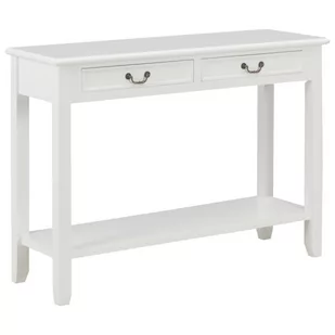 vidaXL Stolik konsola biały 110 x 35 x 80 cm drewniany 249900 - Konsole i sekretarzyki - miniaturka - grafika 1