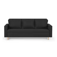 Sofy i kanapy - Kanapa sofa 3 os z funkcją spania sprężyny bonell-KEN czarny - miniaturka - grafika 1