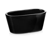 Donice - Osłonka ceramiczna rynna czarna 17 cm - miniaturka - grafika 1