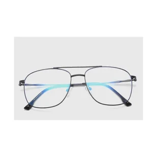 Czarne okulary aviator zerówki filtr Blue Light do komputera 2547-3 - Okulary korekcyjne, oprawki, szkła - miniaturka - grafika 1