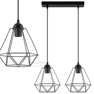 Lampy sufitowe - Inne LAMPA wisząca VEN W-L 1201/2 metalowa OPRAWA listwa ZWIS klatki loft czarne VEN W-L 1201/2 - miniaturka - grafika 1