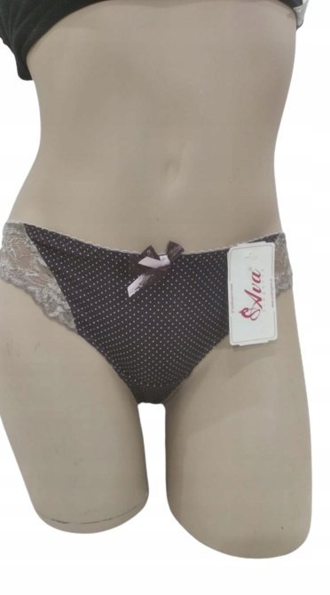 STRINGI DAMSKIE BURGUNDOWE ROZMIAR S AVA