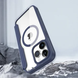 Etui iPhone 15 Pro magnetyczny pokrowiec MagSafe z klapką Dux Ducis Skin X Pro - niebieskie - Etui i futerały do telefonów - miniaturka - grafika 13