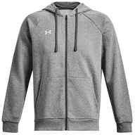 Bluzy sportowe męskie - Męska bluza Under Armour Rival Fleece FZ Hoodie Rozmiar: M / Kolor: szary - miniaturka - grafika 1