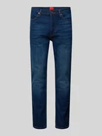 Spodnie męskie - Jeansy o kroju tapered fit z 5 kieszeniami - miniaturka - grafika 1