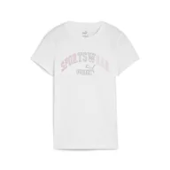 Koszulki sportowe damskie - Damska koszulka ESS+ LOGO LAB PUMA White - miniaturka - grafika 1