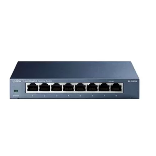 TPLINK TL-SG108 TP-Link TL-SG108 Switch 8x10/100/1000Mbps, Metal case, IEEE 802.1p QoS - Przełączniki KVM - miniaturka - grafika 1