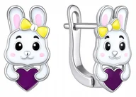 Biżuteria dla dzieci - Srebrne kolczyki dla dziewczynki króliczki angielskie srebro próba 925 - miniaturka - grafika 1