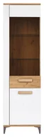 Witryny - Witryna Snobi Sb09 Prawa Dąb Craft Złoty / Biel Alpejska - miniaturka - grafika 1