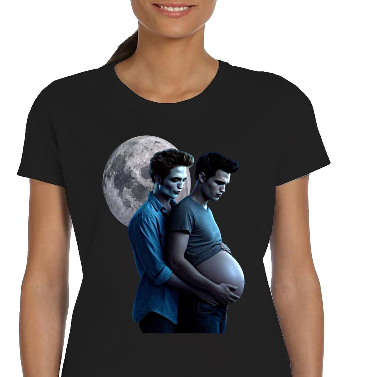 DAMSKA ŚMIESZNA KOSZULKA ZMIERZCH EDWARD JACOB TWILIGHT P232 CZARNA XXL