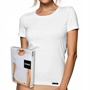 ATLANTIC podkoszulek damski krótki rękaw BLV koszulka damska biały L - Koszulki i topy damskie - miniaturka - grafika 1