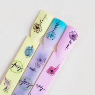 Semilac Naklejki Wodne Do Paznokci Flowers 15 - Ozdoby do paznokci - miniaturka - grafika 2