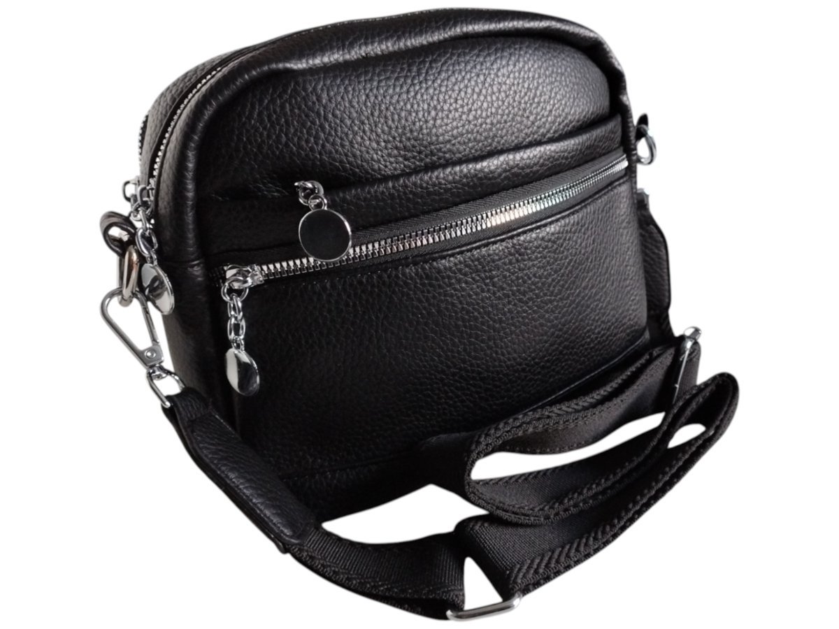 Torebka Damska, Miejska Mała Listonoszka Na Ramię, Kolor Czarny