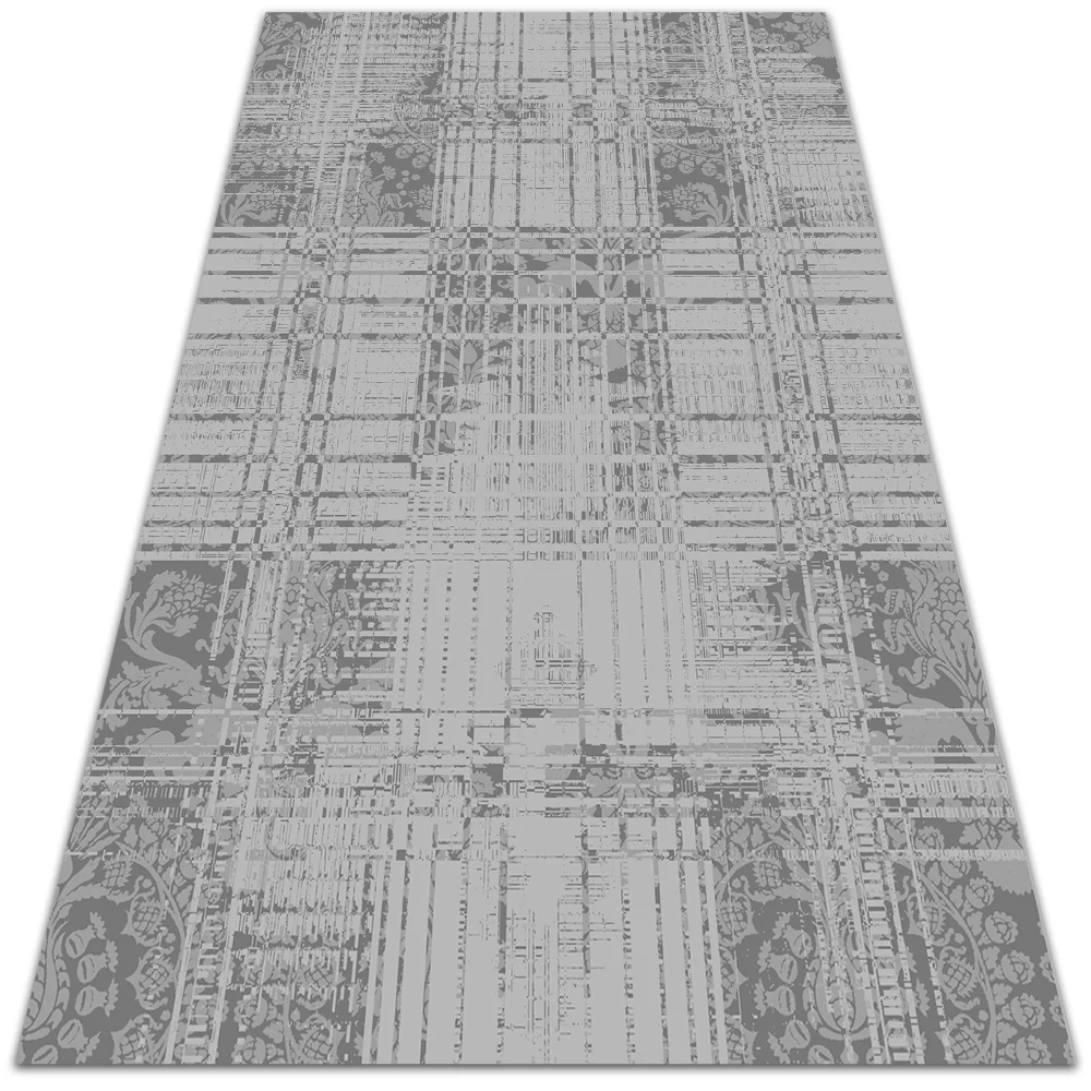 Nowoczesny dywan na balkon wzór Szara mozaika 150x225 cm