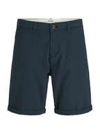 Spodenki męskie - Jack&Jones Szorty materiałowe Marco 12269494 Granatowy Regular Fit - miniaturka - grafika 1