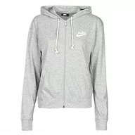 Bluzy damskie - NIKE Nike damska bluza z kapturem Sportswear Gym Vintage Hoodie Fz szary Dk Grey Heather/Sail X-S CJ1694 - miniaturka - grafika 1