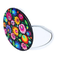 Lusterka do makijażu - Artfolk, Lusterko Kieszonkowe Folk Łowicki - miniaturka - grafika 1
