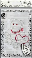 Pasmanteria - Naprasowanka mała ćwiekowa Miś z Sercem - miniaturka - grafika 1