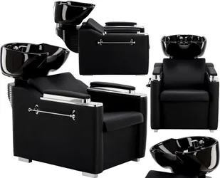 Myjnia myjka fryzjerska barberska Berlin do salonu fryzjerskiego barberskiego ruchoma ceramiczna misa armatura bateria słuchawka - Myjki fryzjerskie - miniaturka - grafika 1