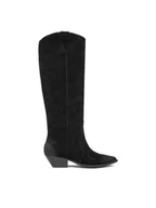 Kozaki damskie - Badura Kowbojki EO-V365-206 Czarny - miniaturka - grafika 1