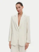 Marynarki i żakiety damskie - Calvin Klein Marynarka K20K208240 Beżowy Regular Fit - miniaturka - grafika 1