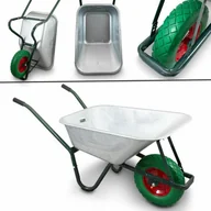 Taczki - Taczka z misą ocynkowaną 100L z pełnym kołem - miniaturka - grafika 1