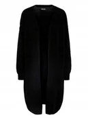 Swetry damskie - Kardigan damski bez zapięcia PIECES czarny, ROZMIAR M - Pieces - miniaturka - grafika 1