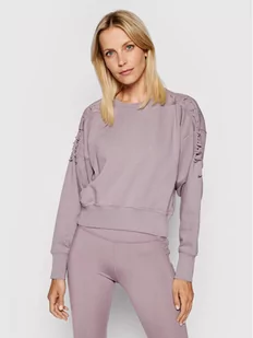 Nike Bluza Cropped Fleece Laced Training Crew DA0447 Fioletowy Oversized Fit - Bluzy sportowe damskie - miniaturka - grafika 1