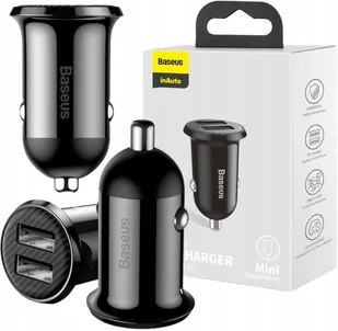 ŁADOWARKA SAMOCHODOWA Baseus Grain Pro CCALLP-01 24W 4.8A 2x USB-A - Ładowarki samochodowe ŁADOWARKA SAMOCHODOWA Baseus Grain Pro CCALLP-01 24W 4.8A 2x USB-A - Ładowarki samochodowe - miniaturka - grafika 1