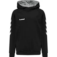 Bluzy męskie - Hummel Hmlgo Kids Cotton męska bluza z kapturem, czarny, 128 - miniaturka - grafika 1