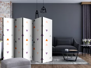 Parawan 5-częściowy - Deszcz trójkątów II [Room Dividers] (rozmiar 225x172) - Parawany - miniaturka - grafika 2
