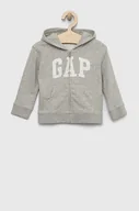 Bluzy i sweterki niemowlęce - GAP bluza niemowlęca kolor szary z kapturem z aplikacją - Gap - miniaturka - grafika 1