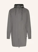 Płaszcze damskie - Rains Płaszcz Przeciwdeszczowy Long Storm Breaker w3 grau - miniaturka - grafika 1