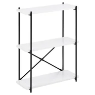 Regały - Actona Regał Na Książki Panana 75X60X25 Biały + Czarny - miniaturka - grafika 1