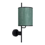 Lampy ścienne - Bendi Lampa ścienna kinkiet czarny, Abażur zielony 21-25296 - miniaturka - grafika 1