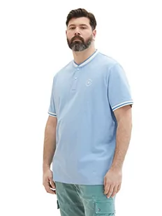 TOM TAILOR Męska koszulka polo, rozmiar 31656-Rainy Sky Blue Two Tone, rozmiar 4XL, 31656 – Rainy Sky Blue Two Tone, 4XL - Koszulki męskie - miniaturka - grafika 1