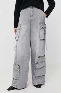 Spodnie damskie - Patrizia Pepe jeansy damskie high waist - grafika 1