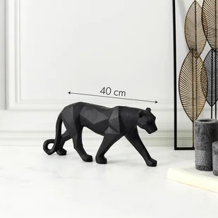 Figurka Pantera Origami czarna 40cm - Figurki dekoracyjne - miniaturka - grafika 3