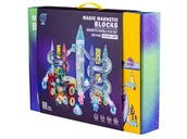 Zabawki konstrukcyjne - Świecące Klocki Magnetyczne, Tor Kulkowy Dla Kulek 167 Elementów Kulodrom - miniaturka - grafika 1