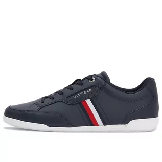 Buty sportowe męskie - Buty Tommy Hilfiger Classic LO Cupsole Leather FM0FM04277-DW5 - granatowe - grafika 1