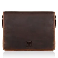 Torby męskie - Torba Męska Na Ramię Brązowa Vintage Paolo Peruzzi T-06-Br - miniaturka - grafika 1