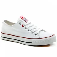 Trampki damskie - Evento Trampki damskie materiałowe 8SP30-4723 białe 8SP30-4723 WHITE - miniaturka - grafika 1