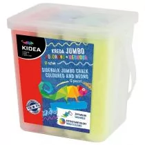 Derform Kreda kolorowa + neonowa Jumbo 12szt - Przybory szkolne - miniaturka - grafika 1