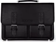 Teczki i aktówki - Solome CZARNA AKTÓWKA TECZKA LISTONOSZKA SOLOME - miniaturka - grafika 1