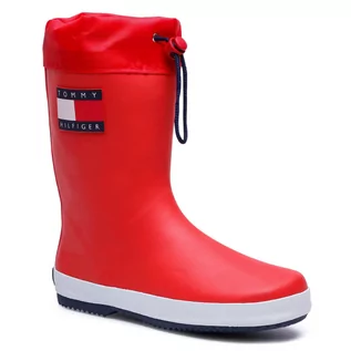 Buty dla dziewczynek - Kalosze TOMMY HILFIGER - Rain Boot T3X6-30766-0047 S Red 300 - grafika 1